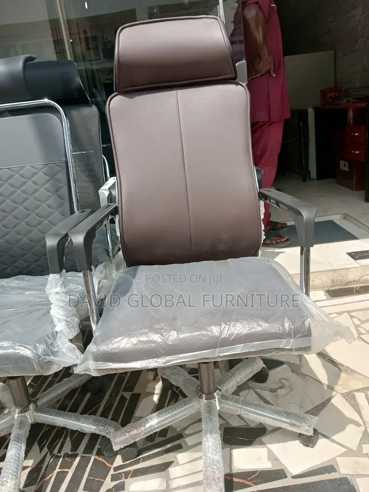 Leather Swivel Office Chair