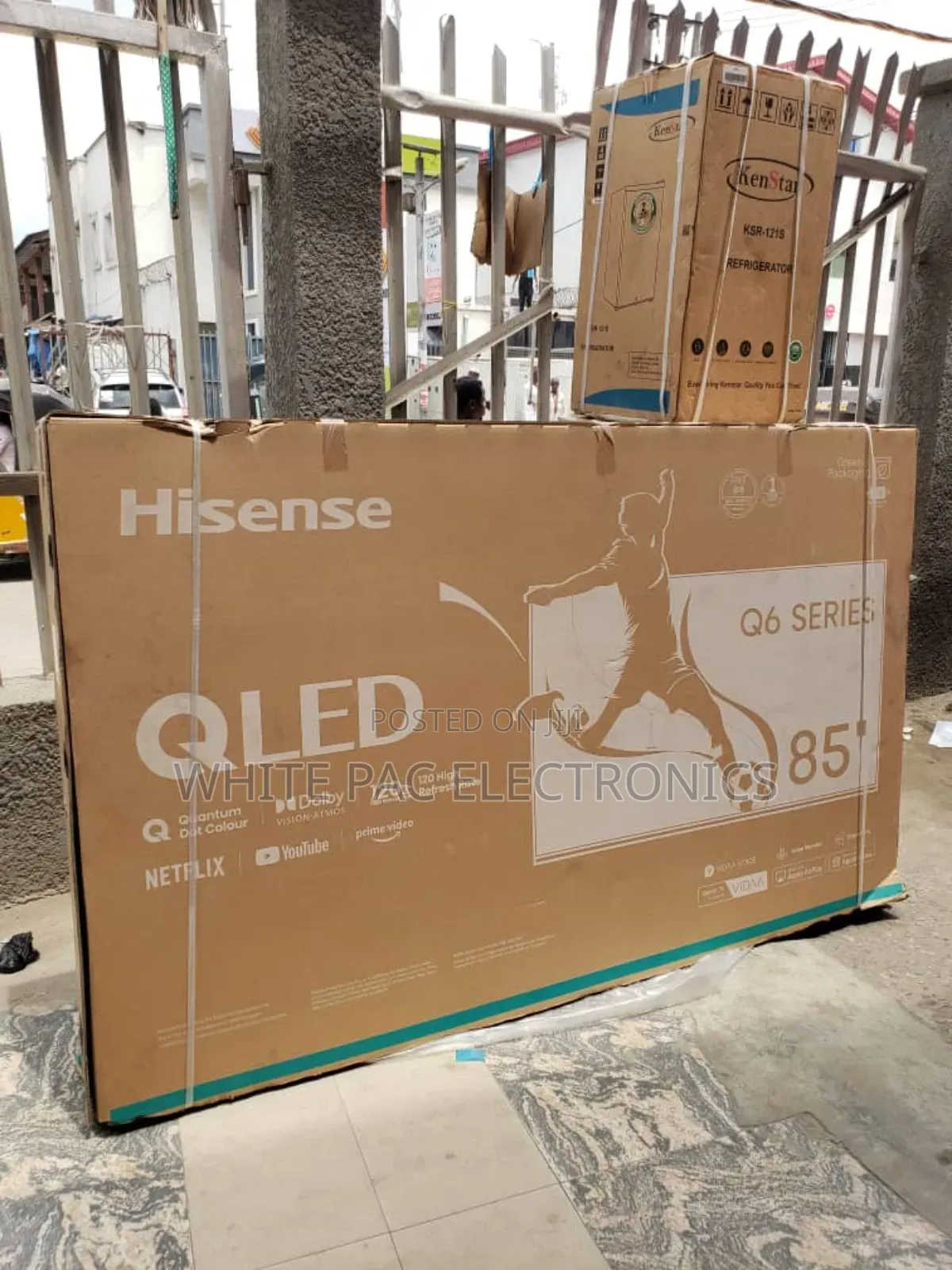 2025 >Hisense 85"Inch Qled Smart Flameless Tv Netflix Wifi