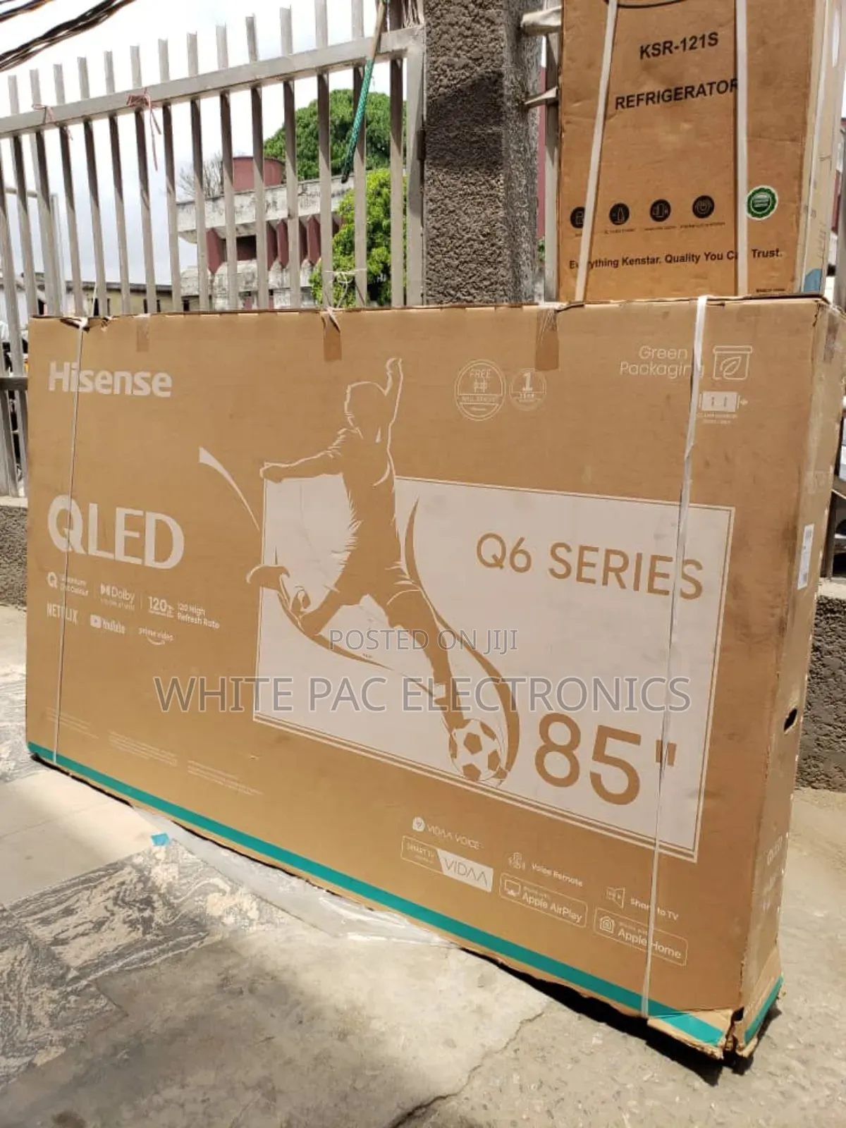 2025 >Hisense 85"Inch Qled Smart Flameless Tv Netflix Wifi
