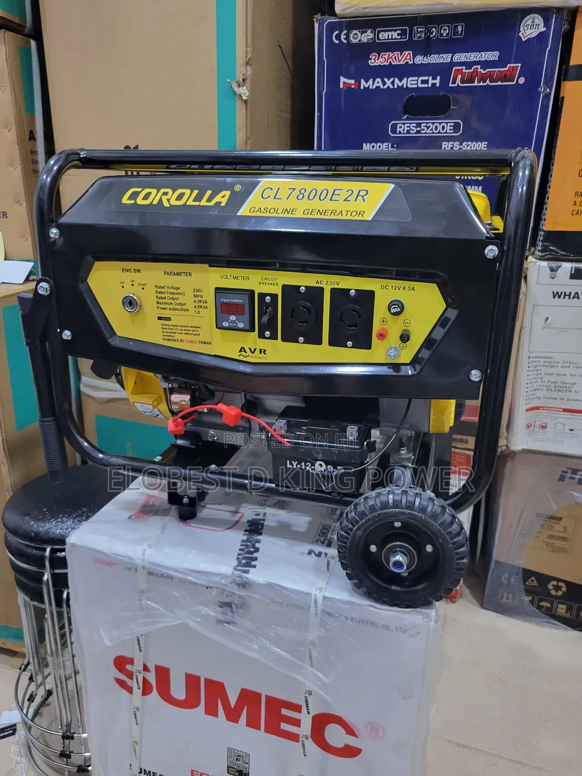 4.5kva Corolla Petrol Generator 100% Pure Copper