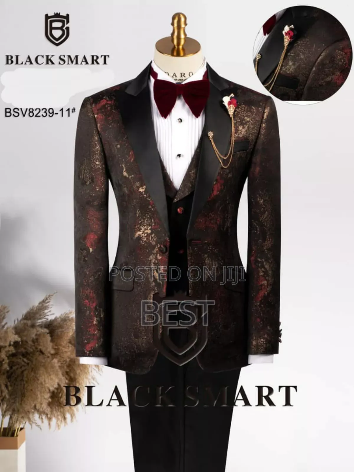 Luxury Tuckedo Flower 3pis Suit for Wedding Other Occasion