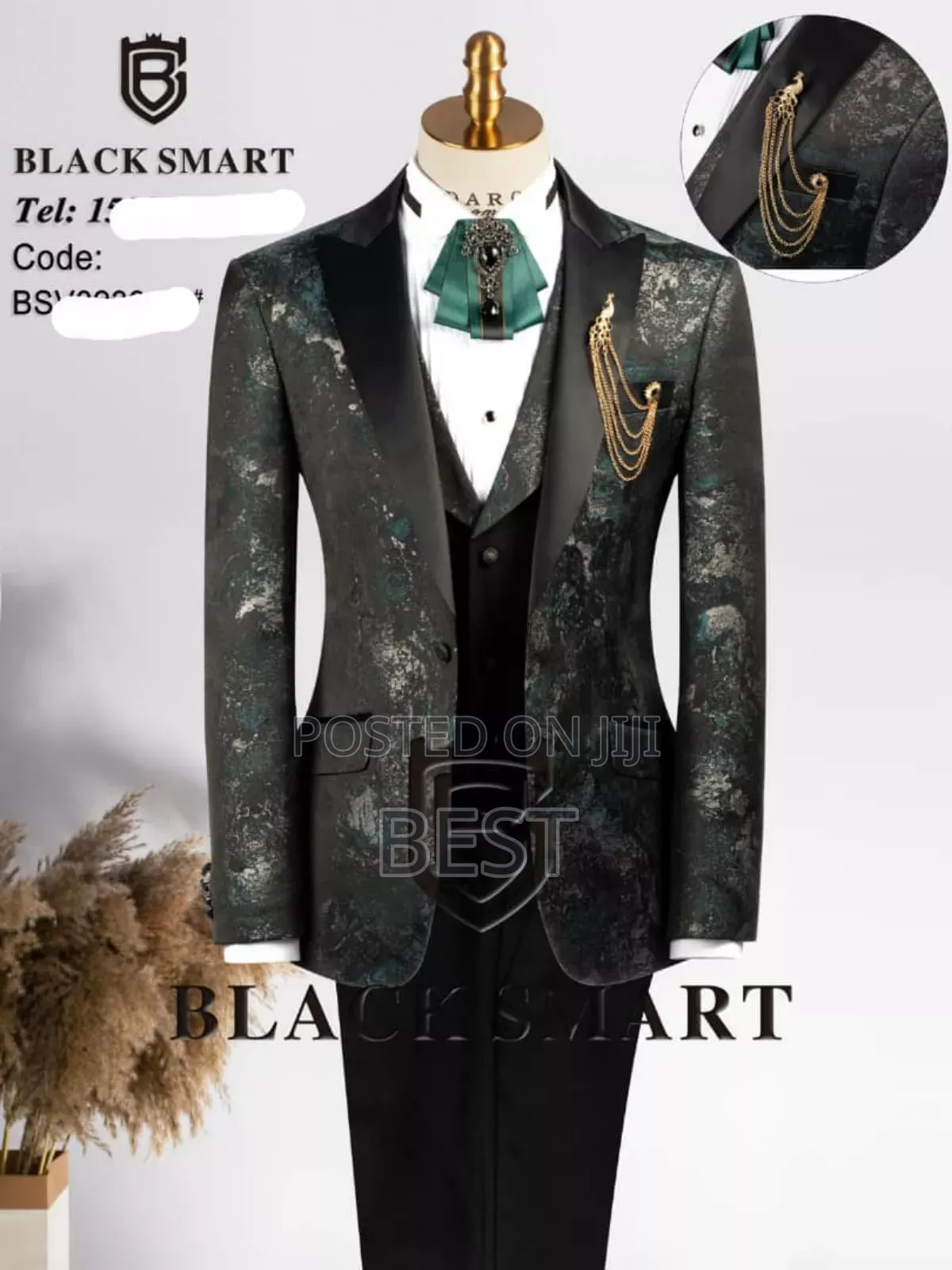 Luxury Tuckedo Flower 3pis Suit for Wedding Other Occasion