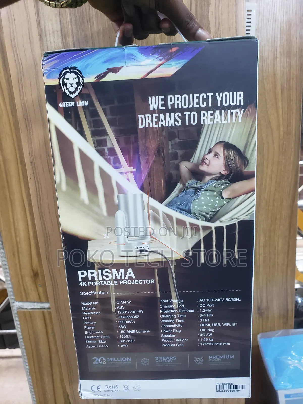 Green Lion Prisma Portable Projector.
