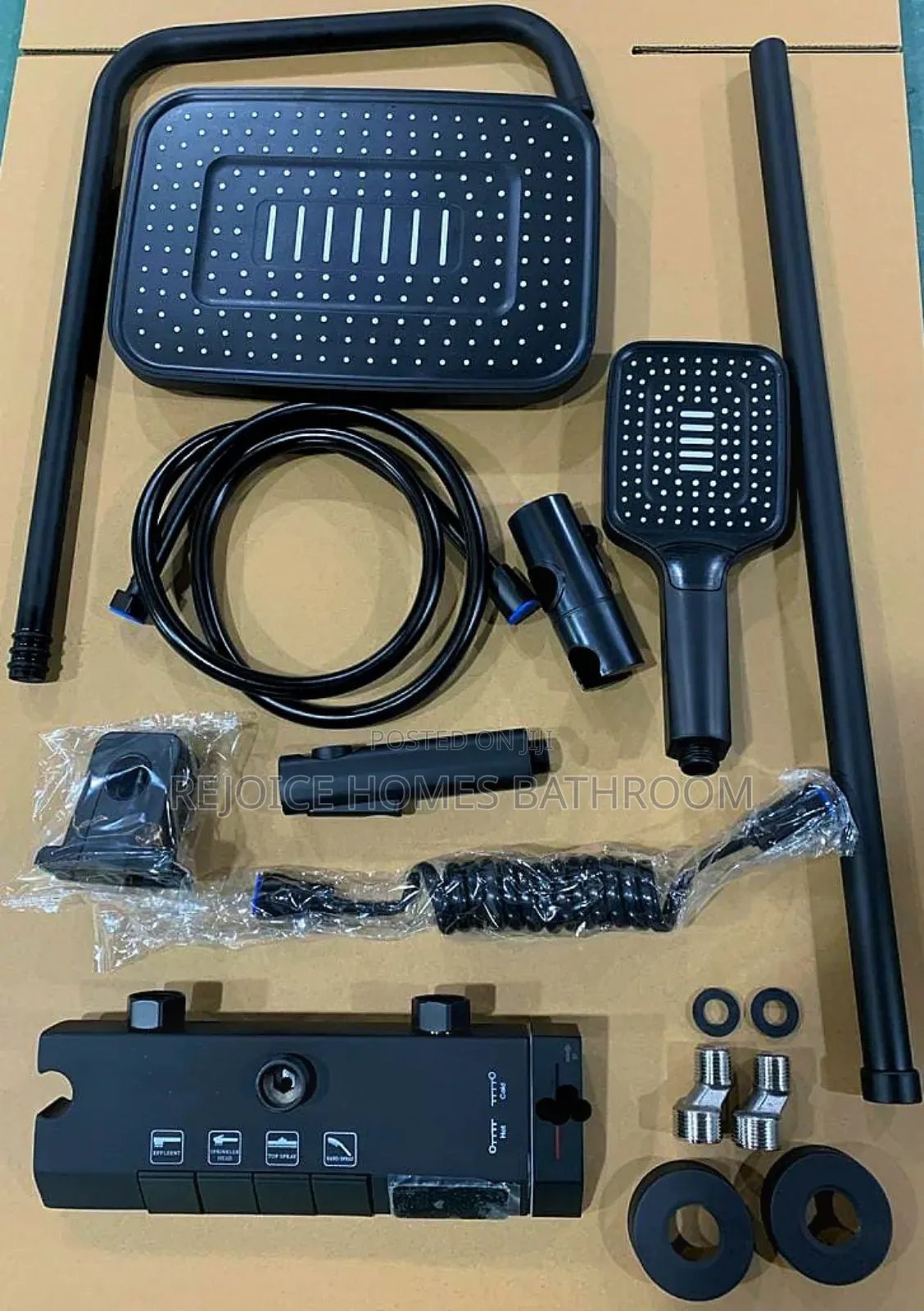 Black Digital Piano Standing Shower