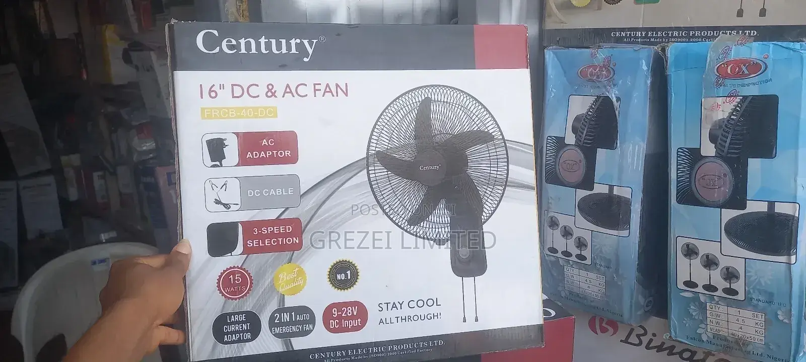 Century Wall Dc/Ac Fan 16inch