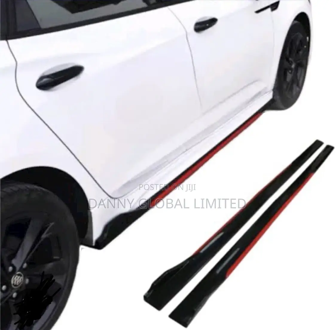 Original Universal Black With Red Car Side Protector
