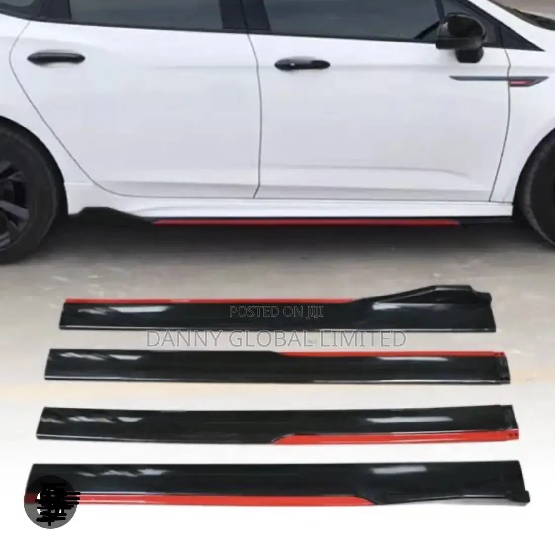 Original Universal Black With Red Car Side Protector