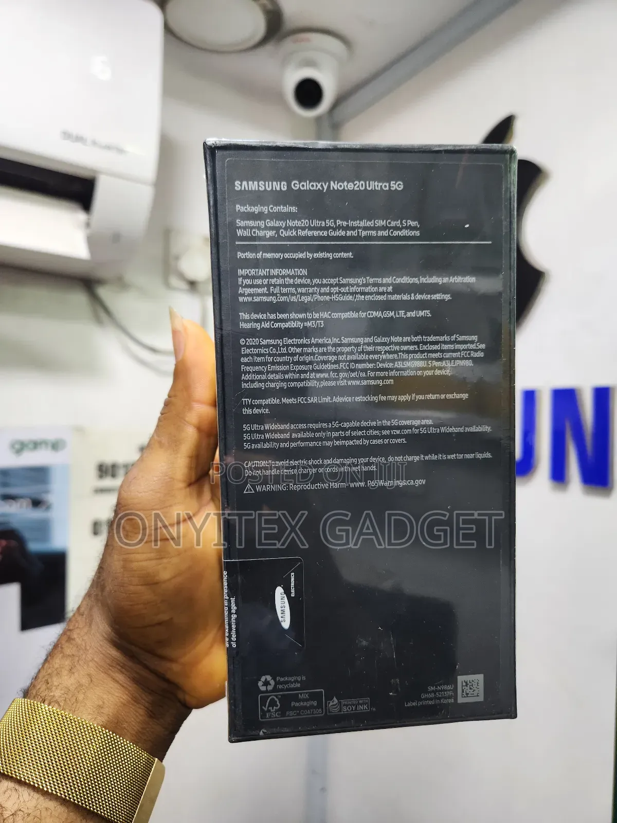 New Samsung Galaxy Note 20 Ultra 5G 256 GB Gold