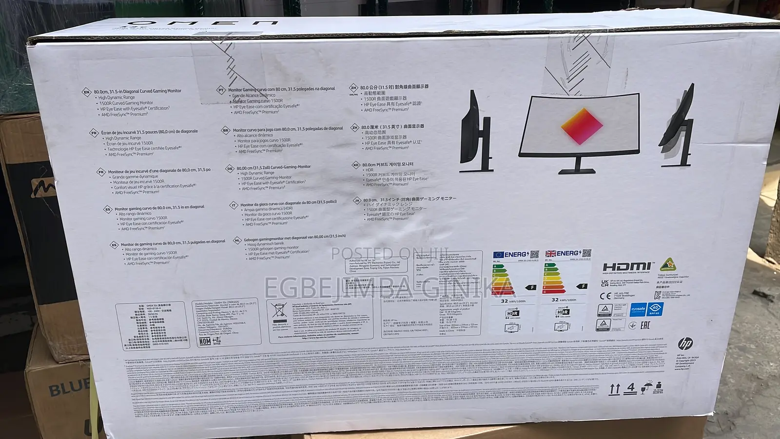 Omen by Hp 32c QHD 165hz Curved Gaming Monitor