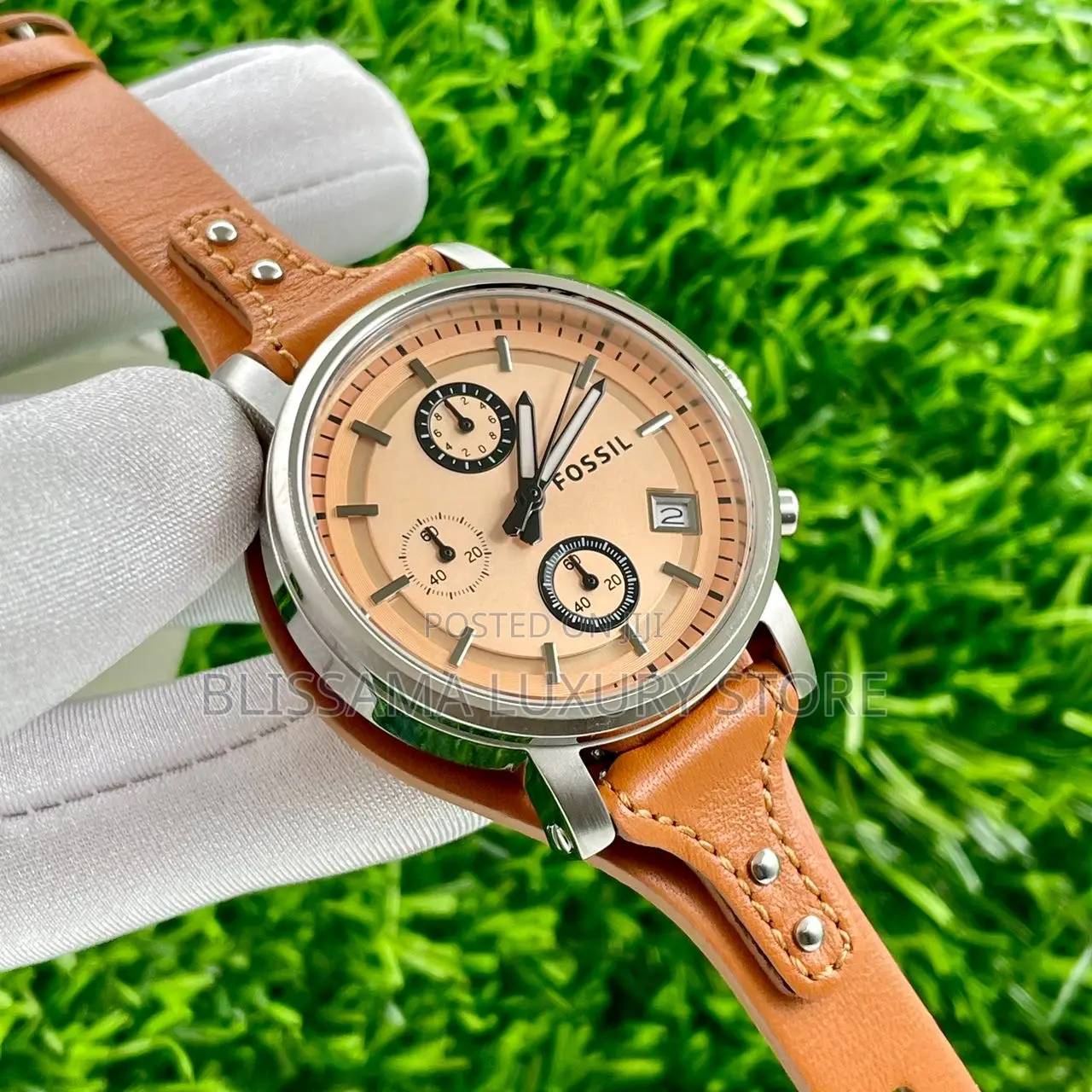 Fossil Luxury Quality Female Leather Strap Wristwatches