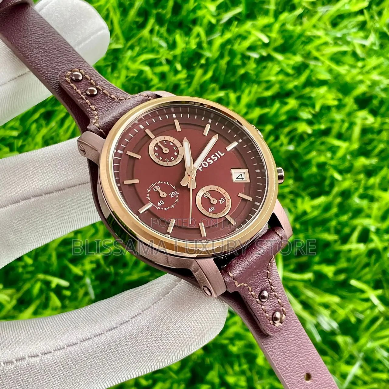 Fossil Luxury Quality Female Leather Strap Wristwatches