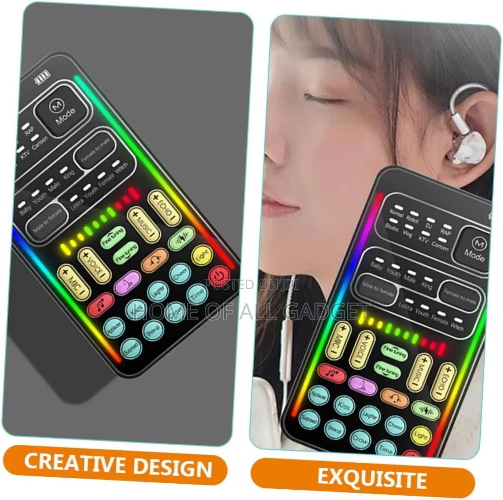 I9 Voice Changer - Portable Live Sound Card With Adjustable