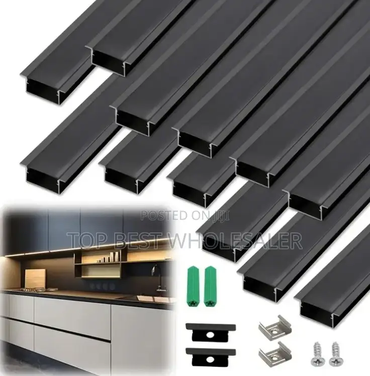 Led Recessed Lighting Channel Black Body 3meter Length