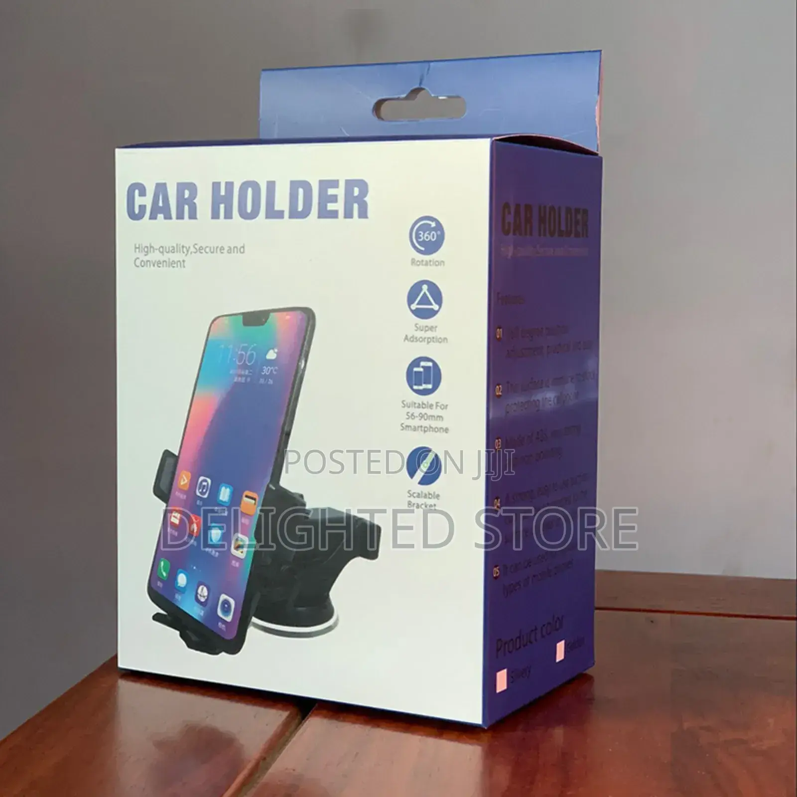 360° Rotation Adjustable Car Dash Suction Phone Holder