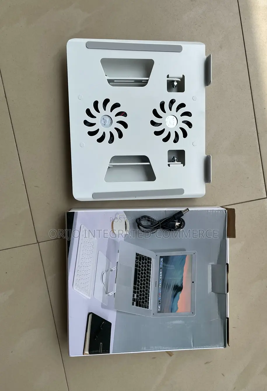 360 Rotatable Dual Fan Laptop Metal Stand (12-17 Inches)