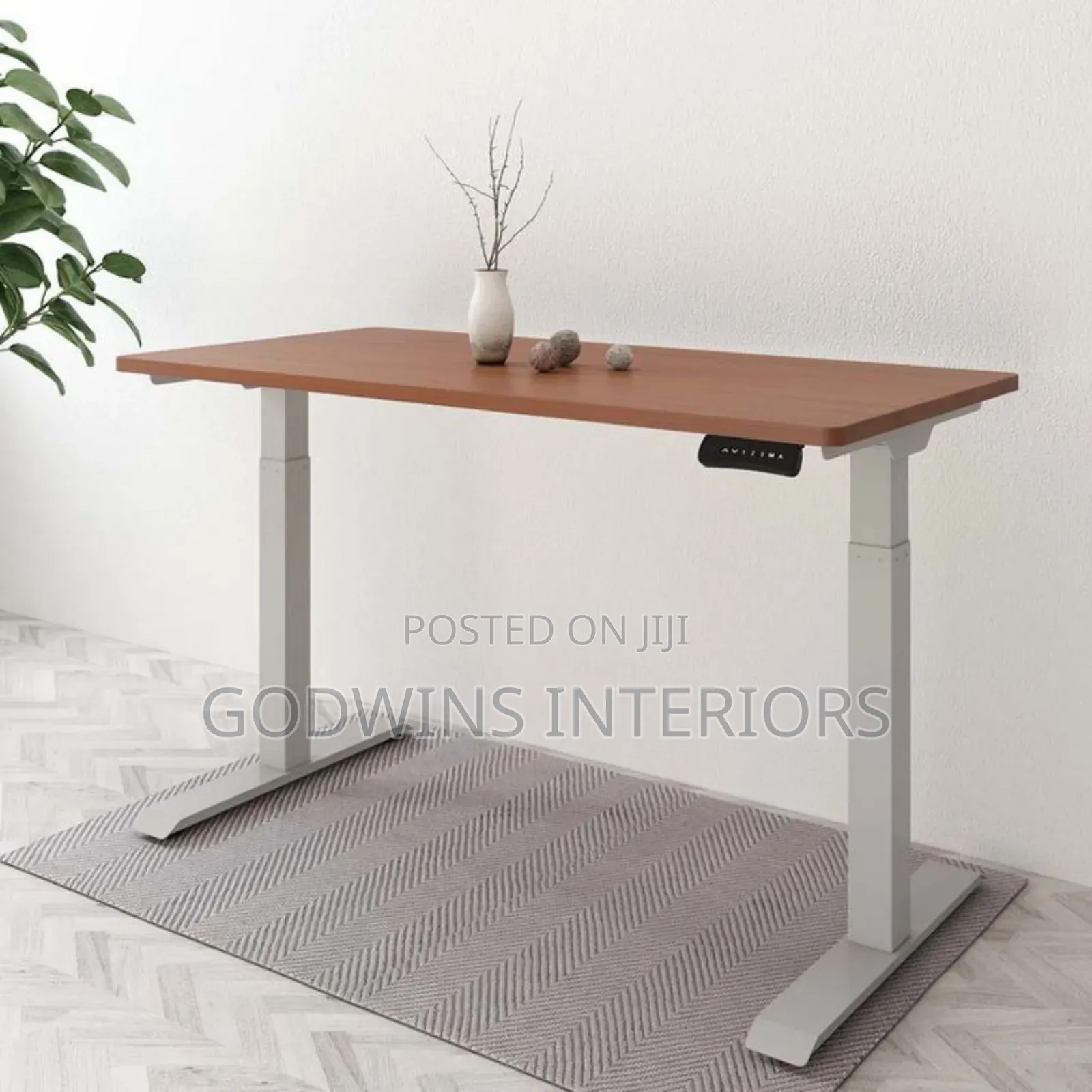 Electrical Adjustable Table (Brown Top)1.6mtr