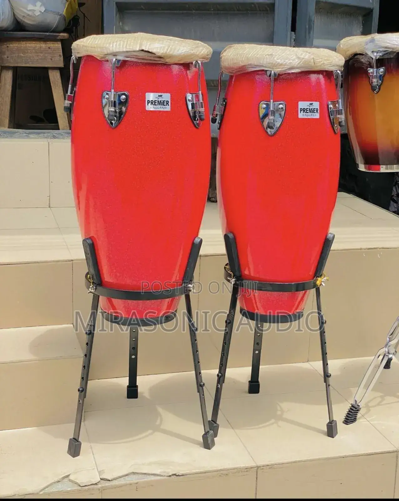 Yamaha English Conga With Stand,Red Color