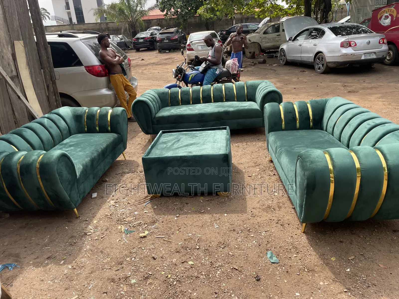 Gold Channel Sofa