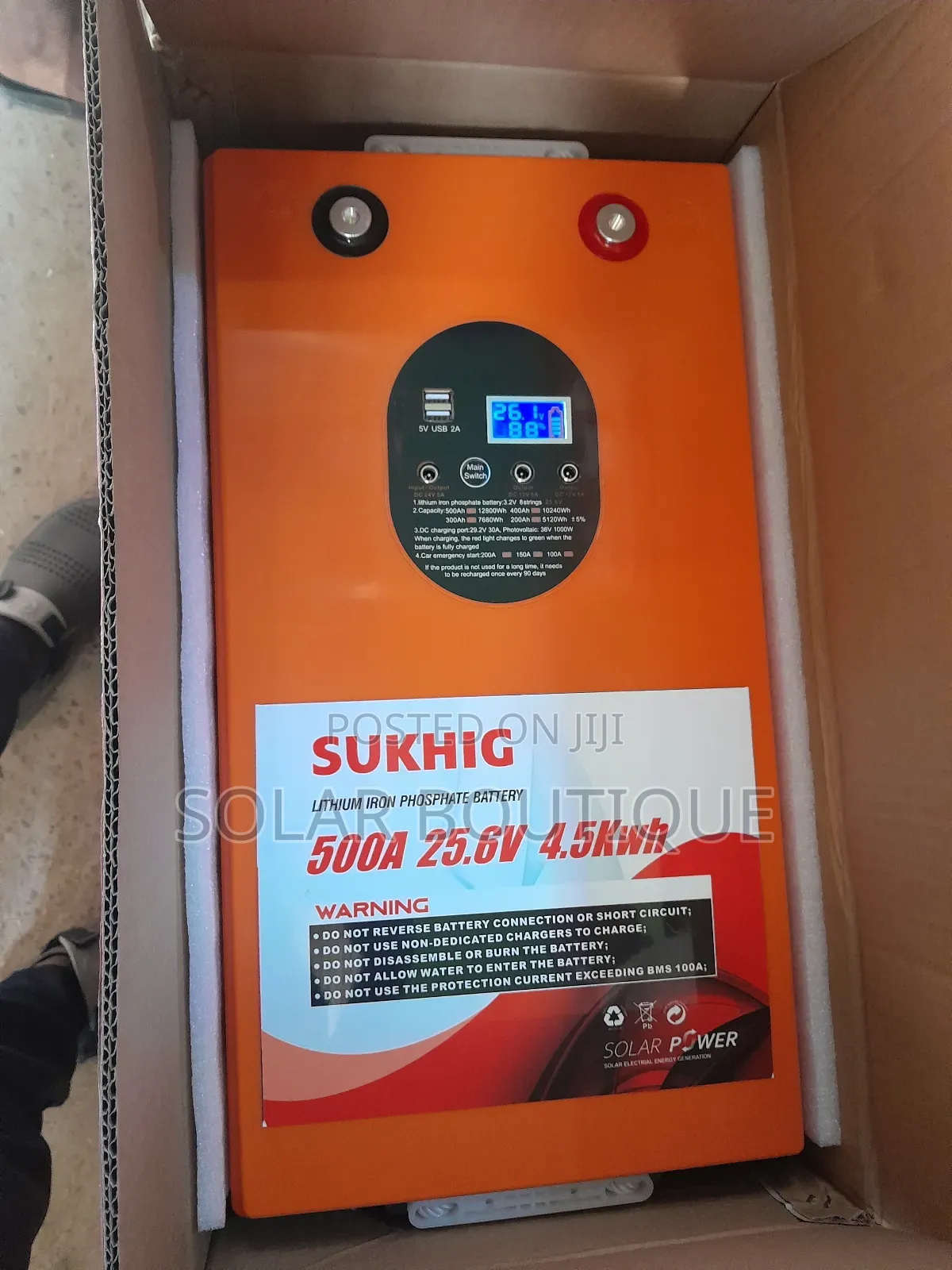 4.5kwh 500ah 25.6v Sukhig Lithium Ion Battery