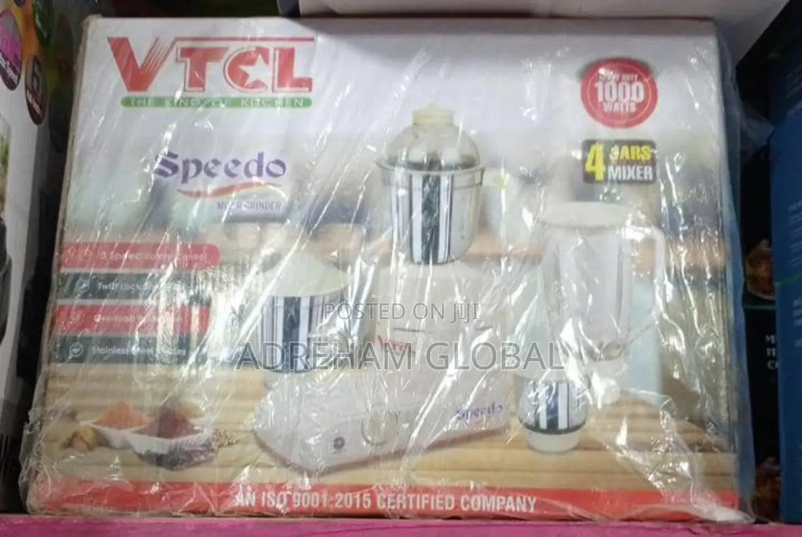 Vtcl Speedo 4jar Mixer, Blender Grinder, 1000watts