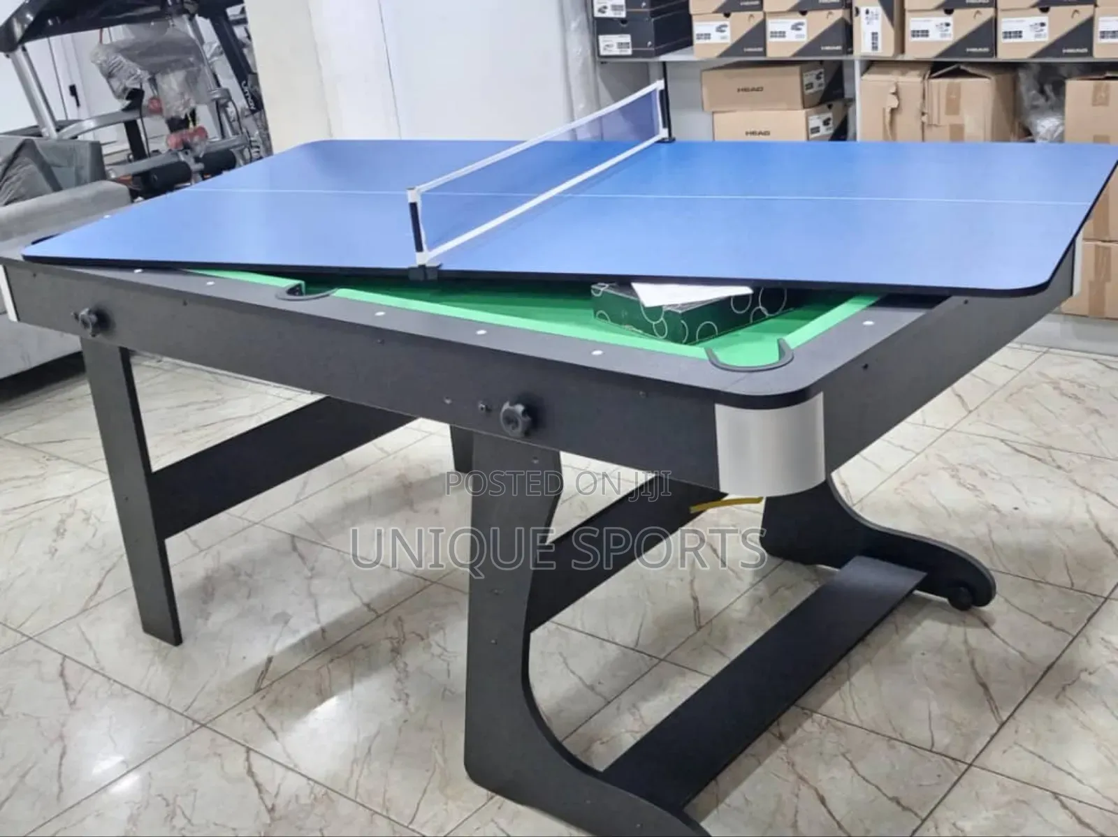 2 in 1 6feet Foldable and Moveable Snooker and Table Tennis