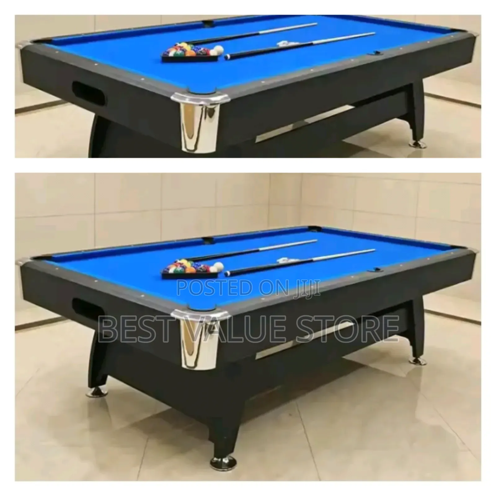 8ft Foreign Snooker Board With Accessories Blue Colour