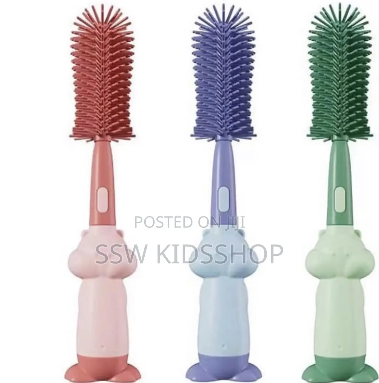 3 in 1 Silicone Feeding Bottle Brush With Teat Straw Brush