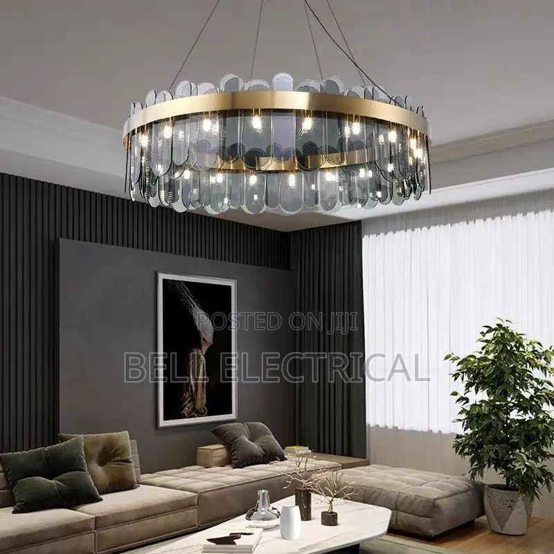 Modern Luxury Black Glass Chandelier Living Dining Spaces