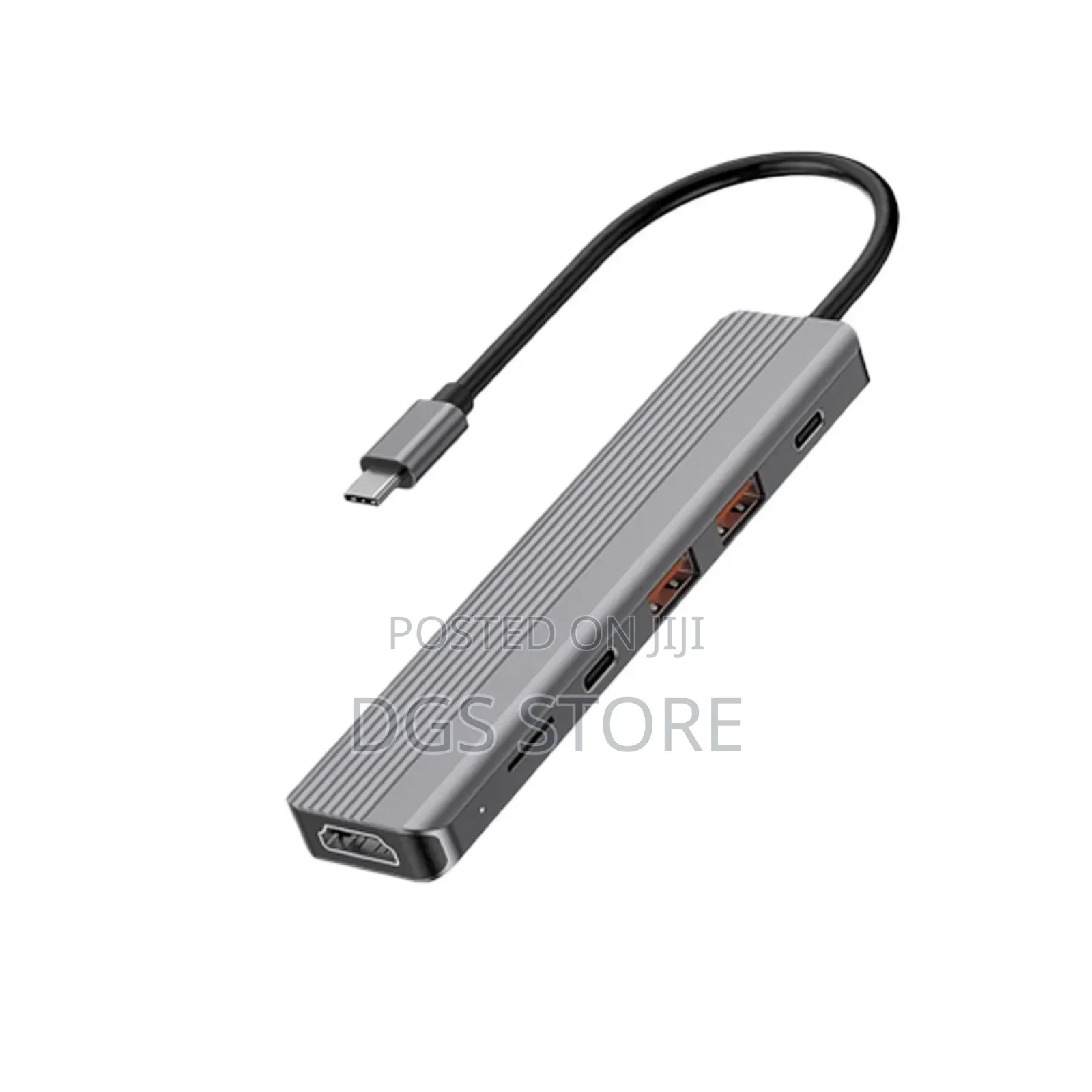 Powerology 6in1 Slim Fast Data Charge Usb C Hub With Hdmi