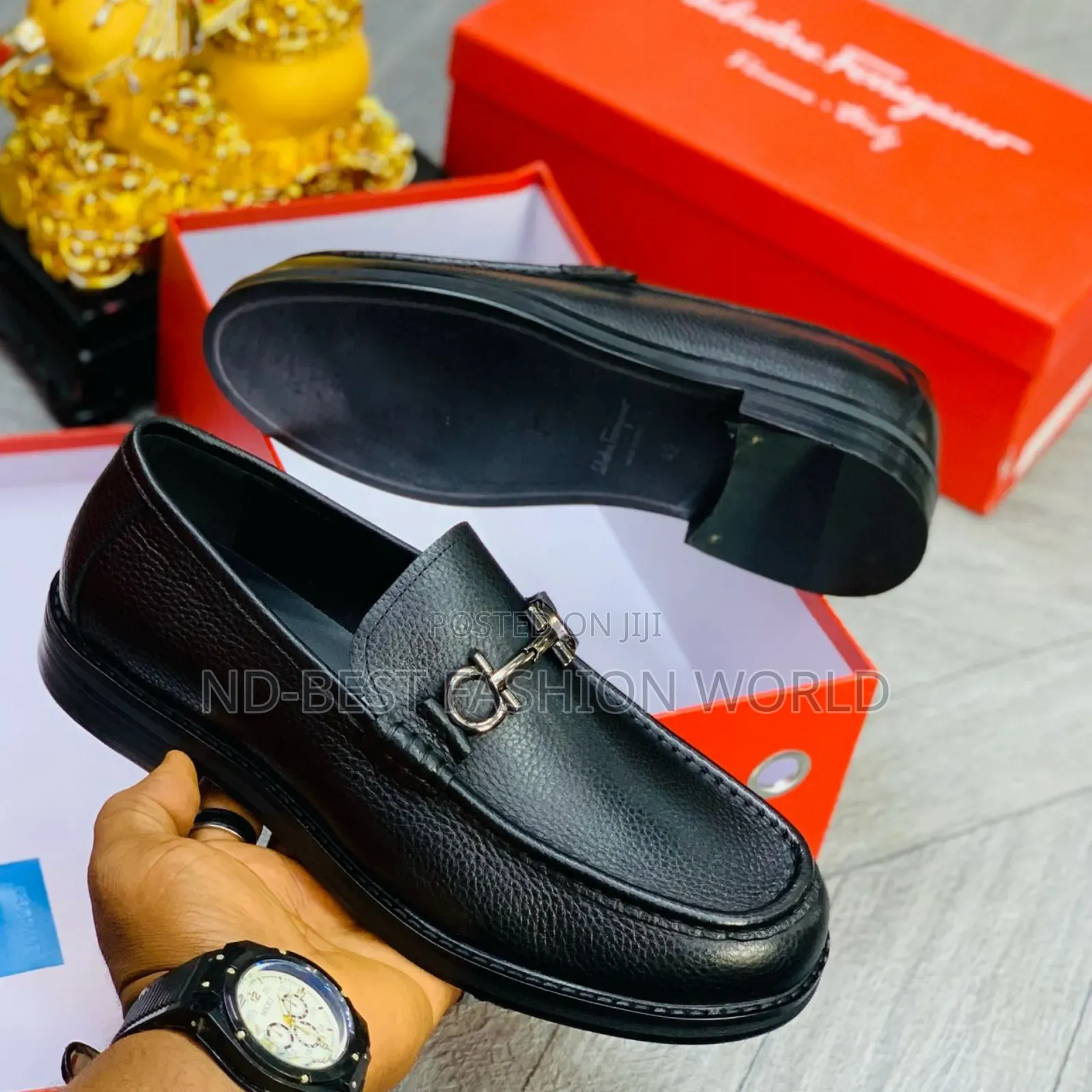 Pure Leather Ferragamo Flat Shoes