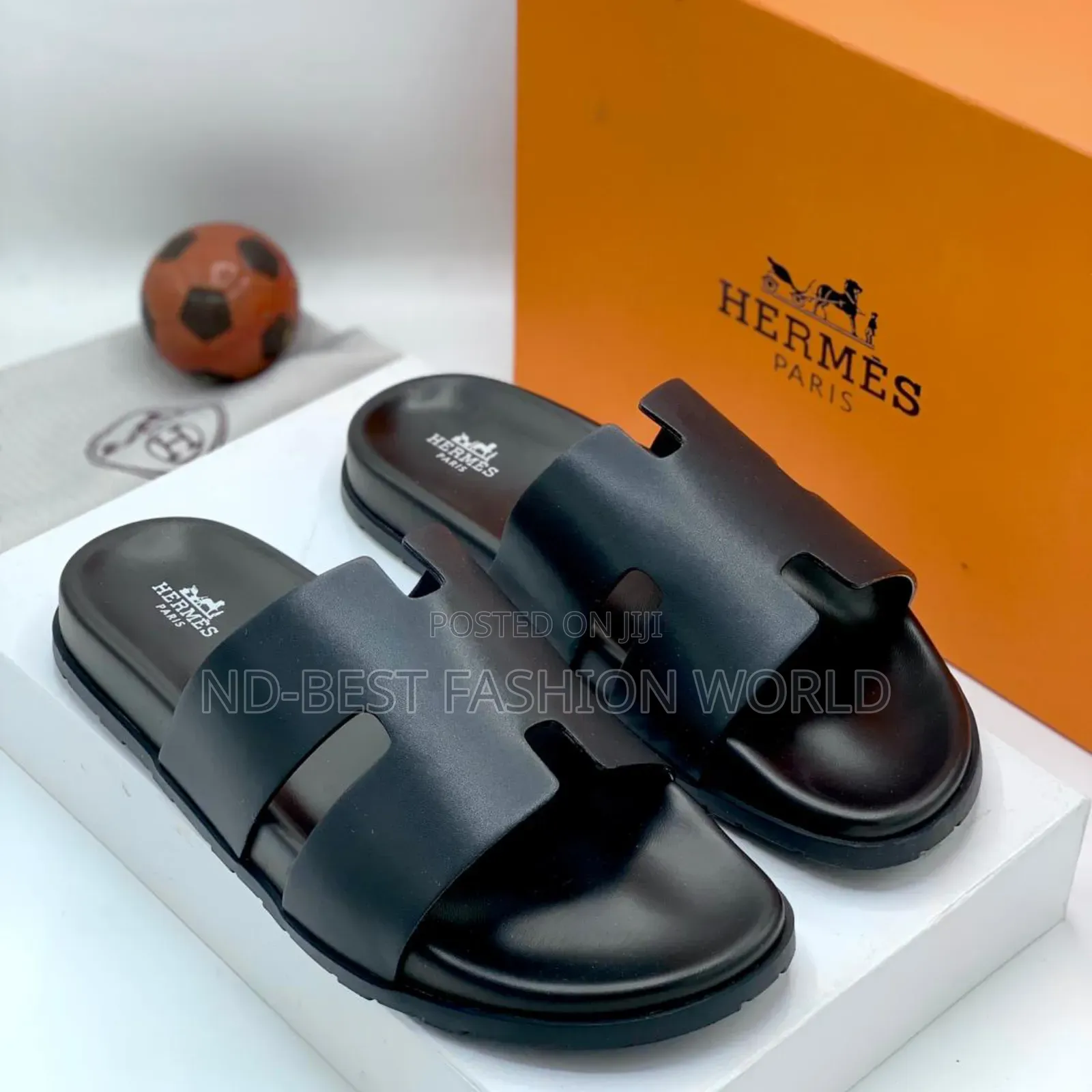 Hermes Leather Slippers