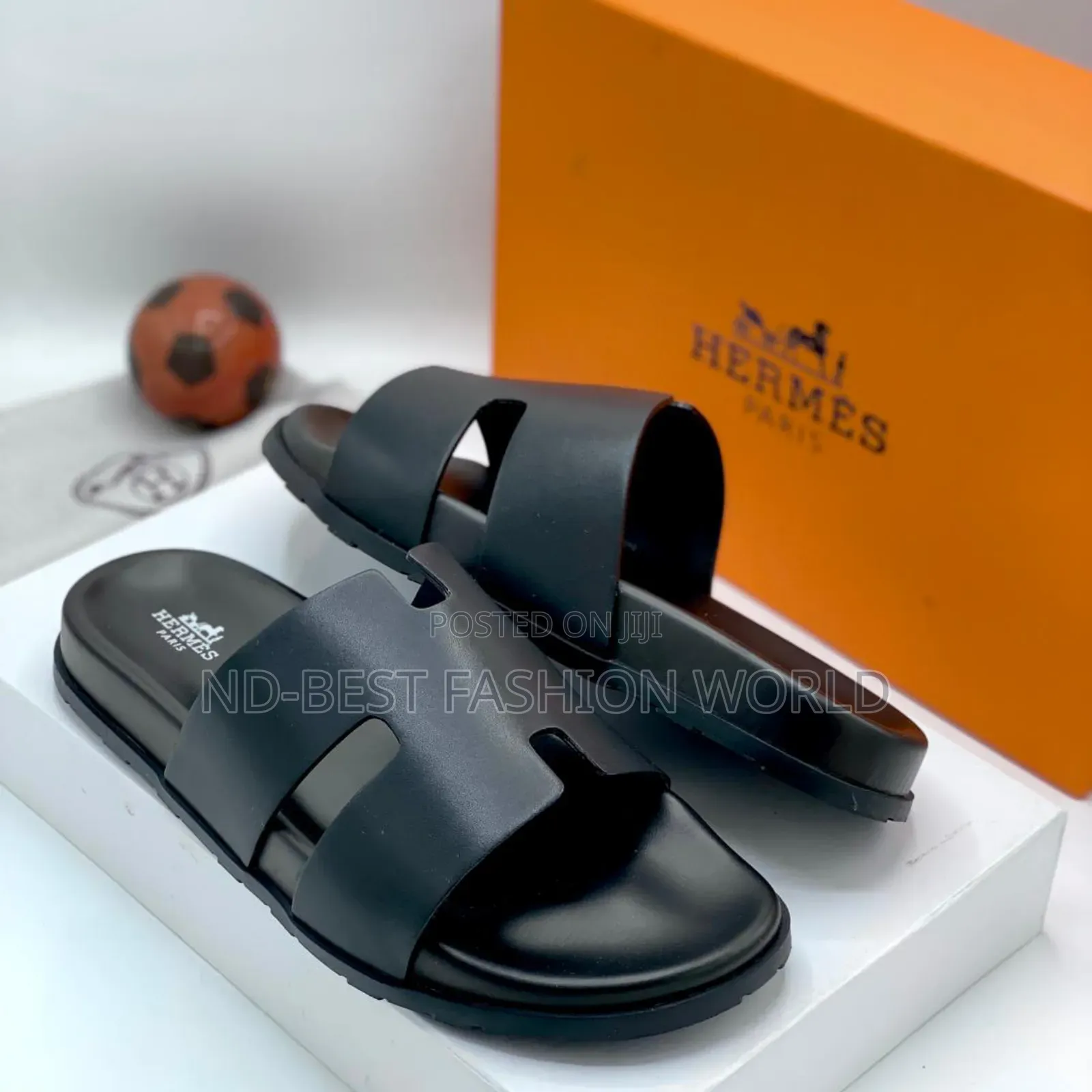 Hermes Leather Slippers