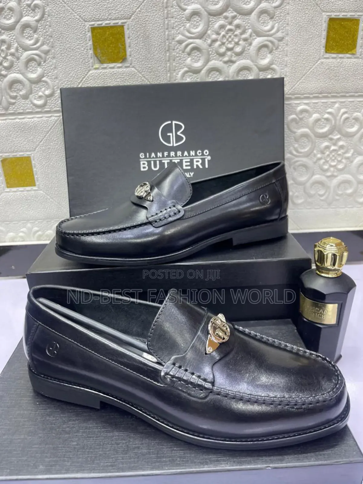 Pure Leather Black Office Shoes