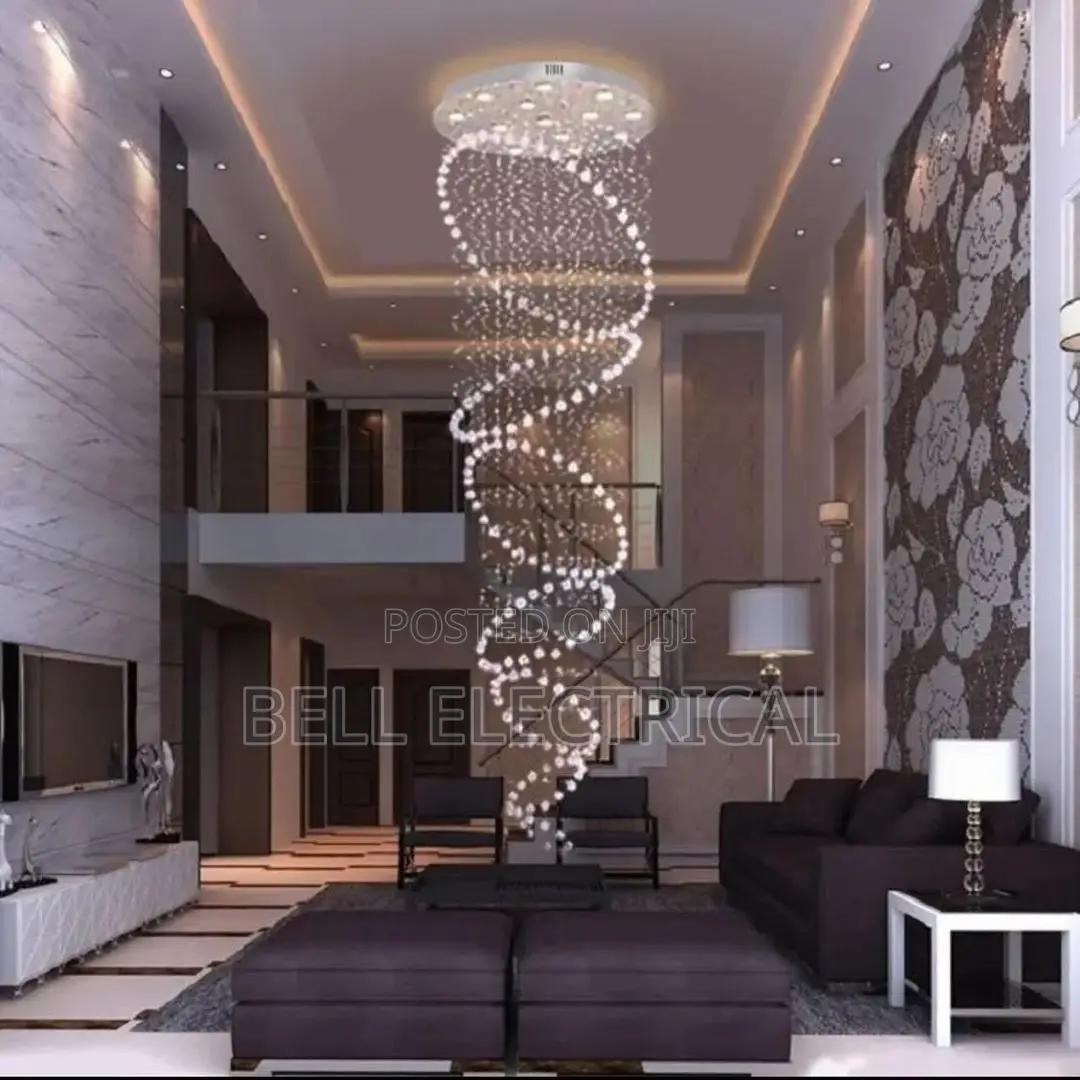 Grand Spiral Crystal Chandelier