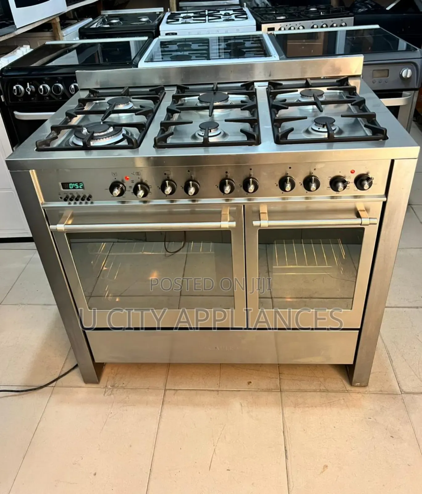 6burners Uk Double Door Electric Gas Cooker