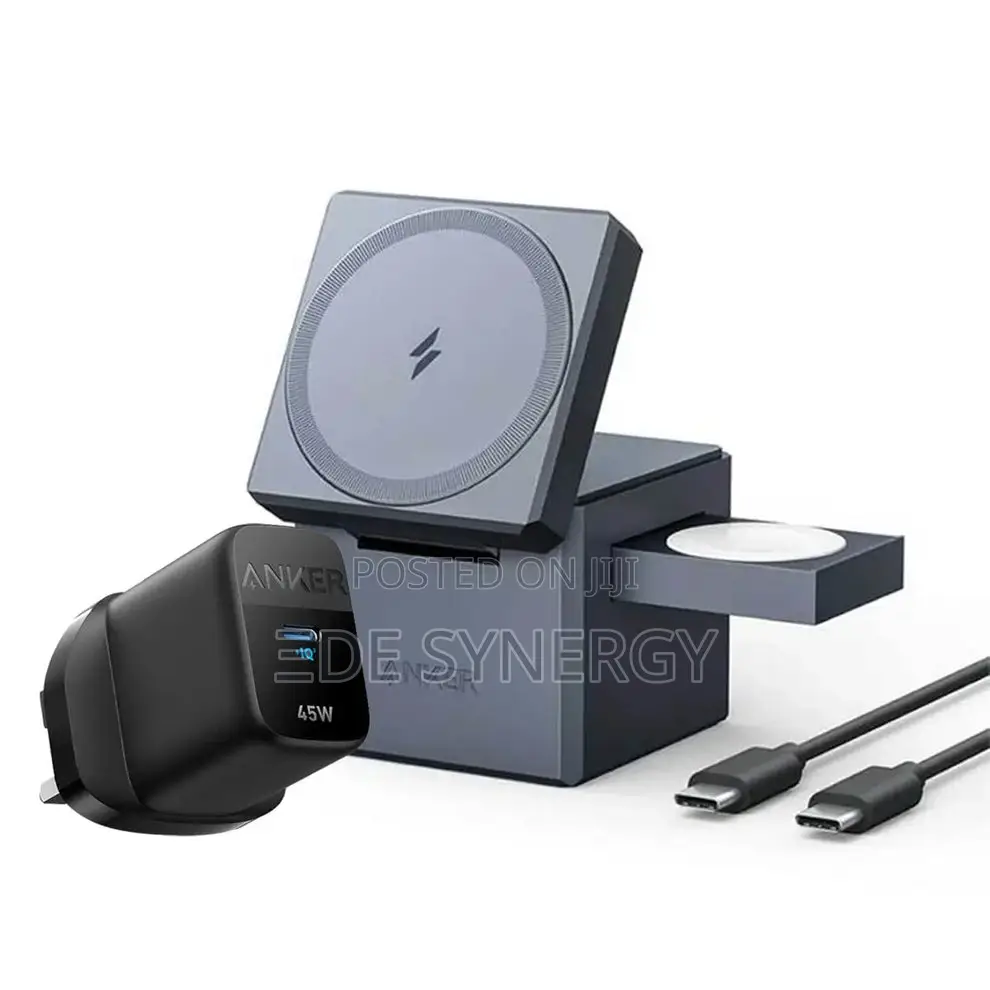 Anker 3 in 1 Cube With Magsafe, Gray