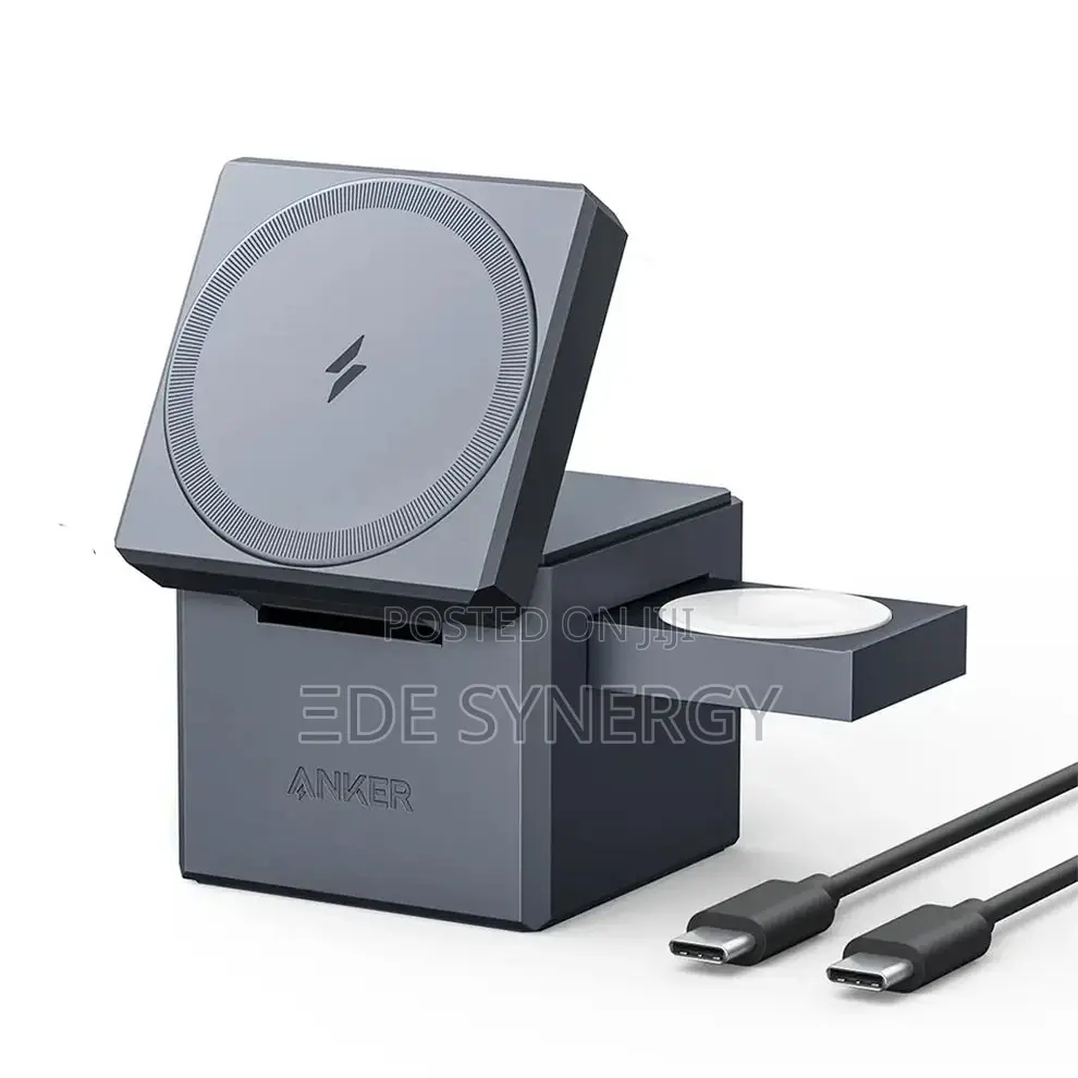 Anker 3 in 1 Cube With Magsafe, Gray