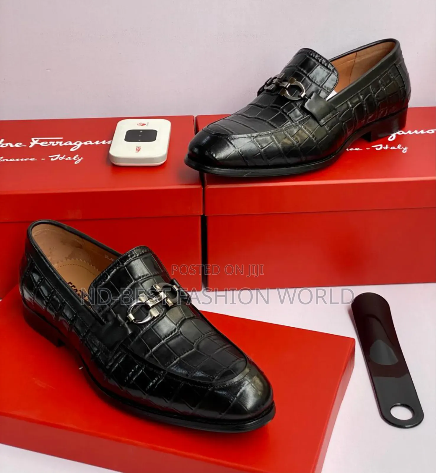 Pure Leather Ferragamo Flat Shoes