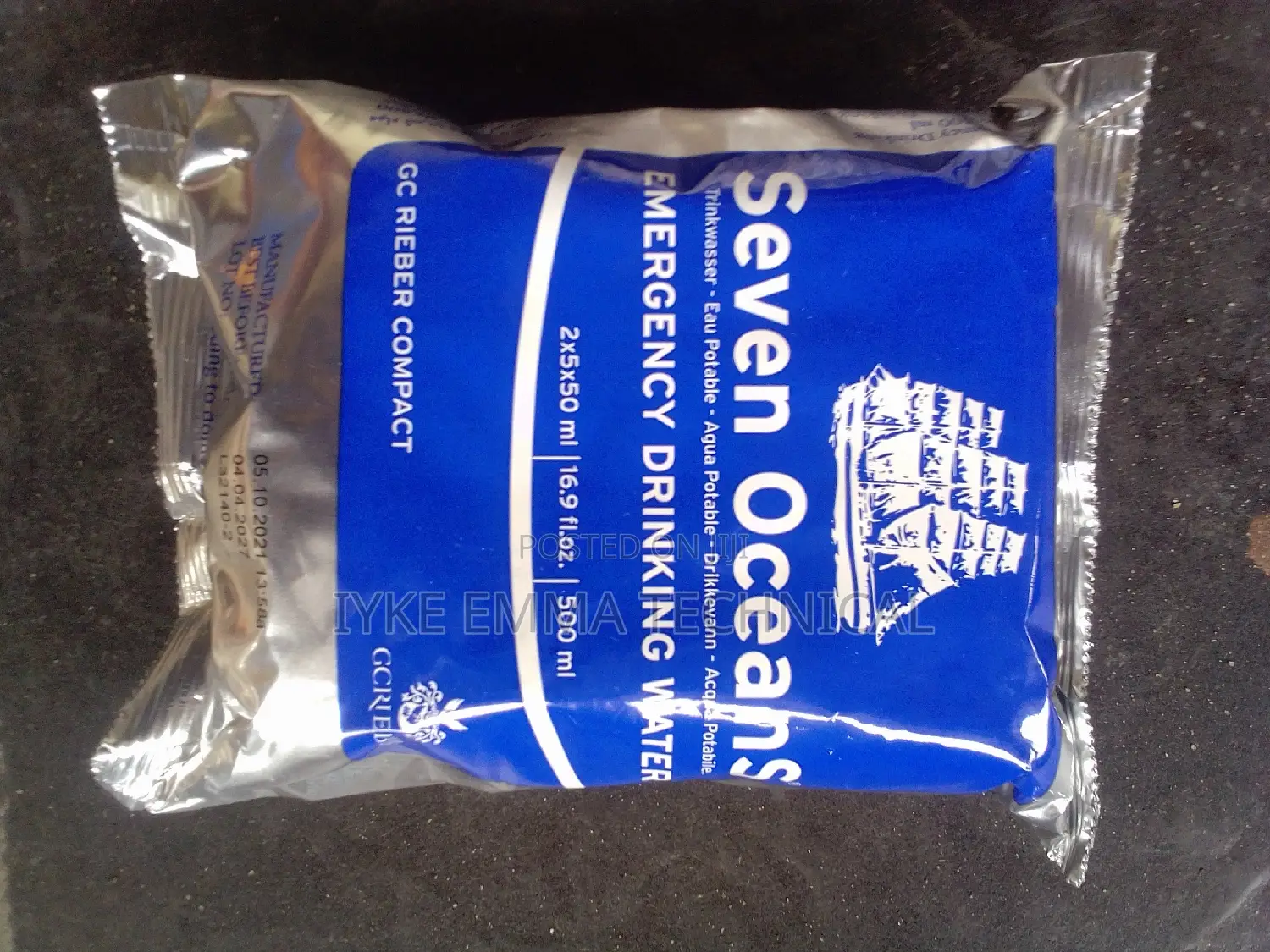 Seven Oceans Emergency Drinking Water 500ml