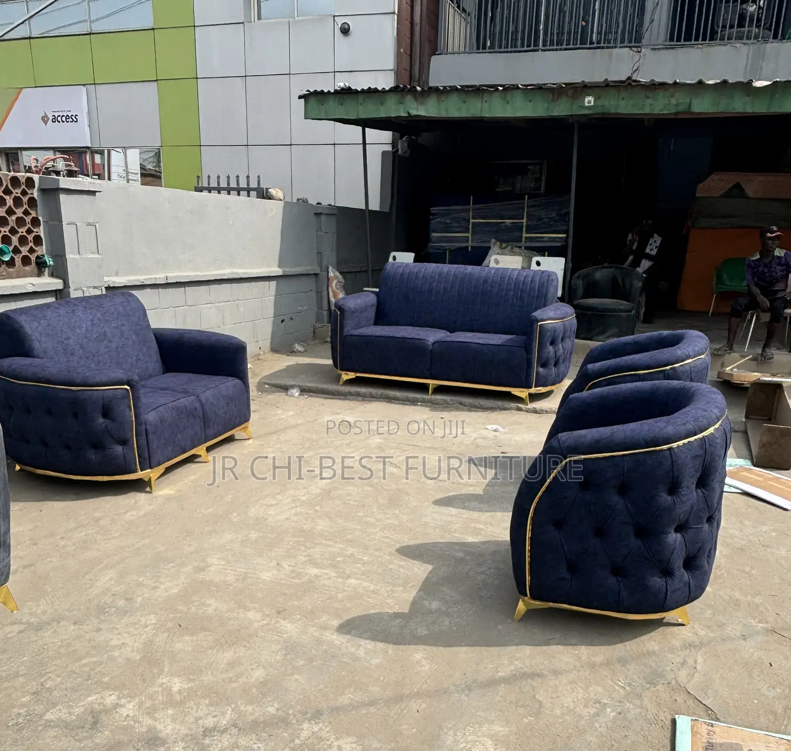 Highly Valued Full Set of Upholstery Fabric Sofa | Couch | Chairs