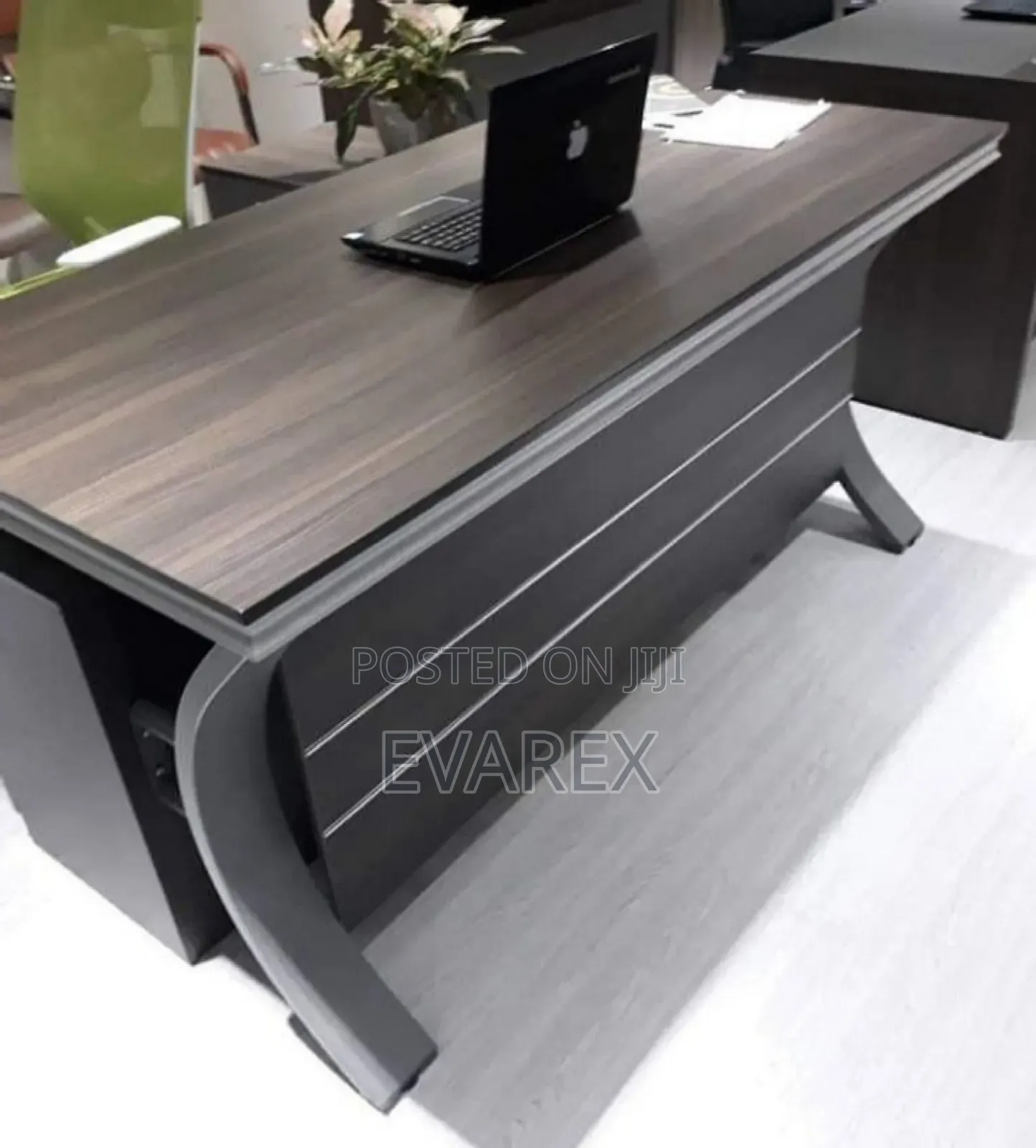 Luxury Office Table Desk, Walnut Color