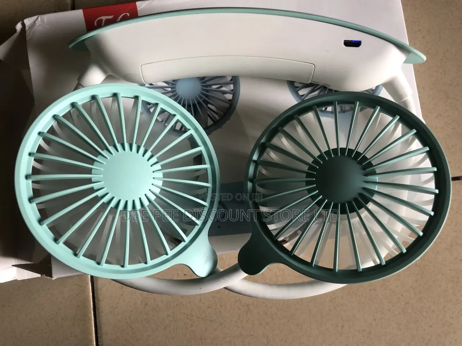 Portable Hand Free Neck Wearable Sport 3 Speeds Fan