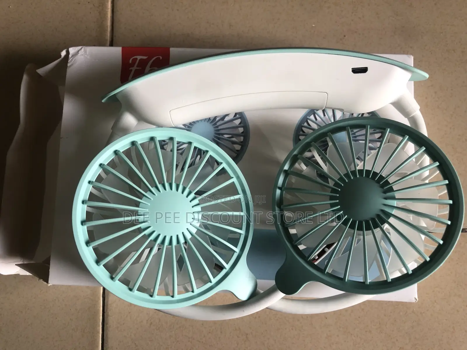 Portable Hand Free Neck Wearable Sport 3 Speeds Fan