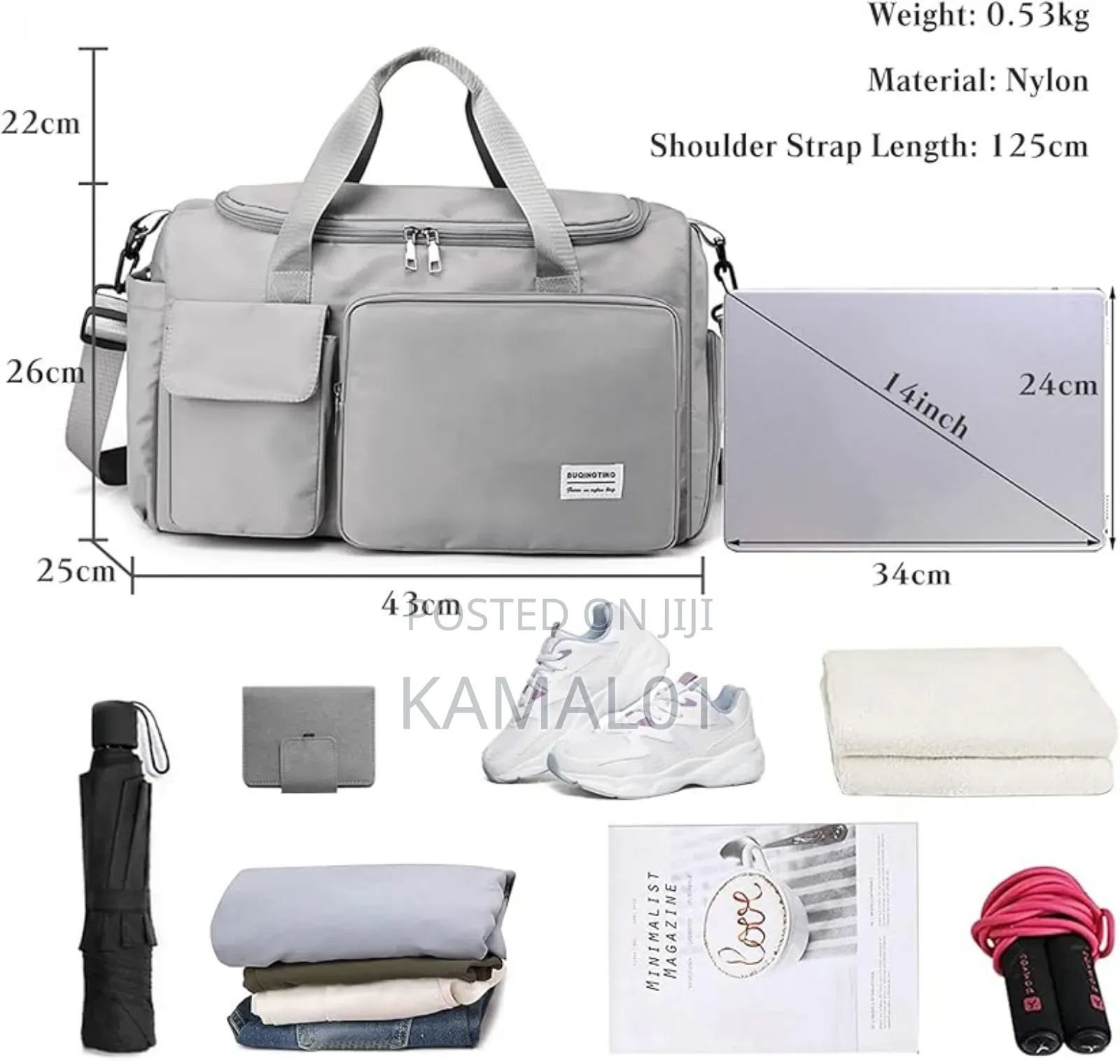 Travel Duffel Bag for Women and Men Sports Gym
