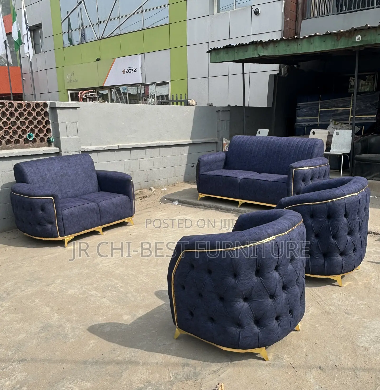 Set of Classic Upholstery Fabric Chairs Sofa of Stellar Quality