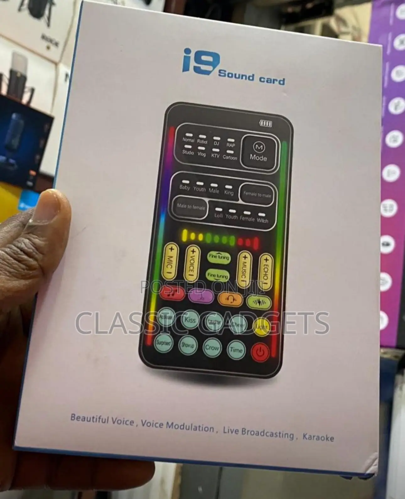 I9 Sound Card Voice Changer Device With Different Sounds