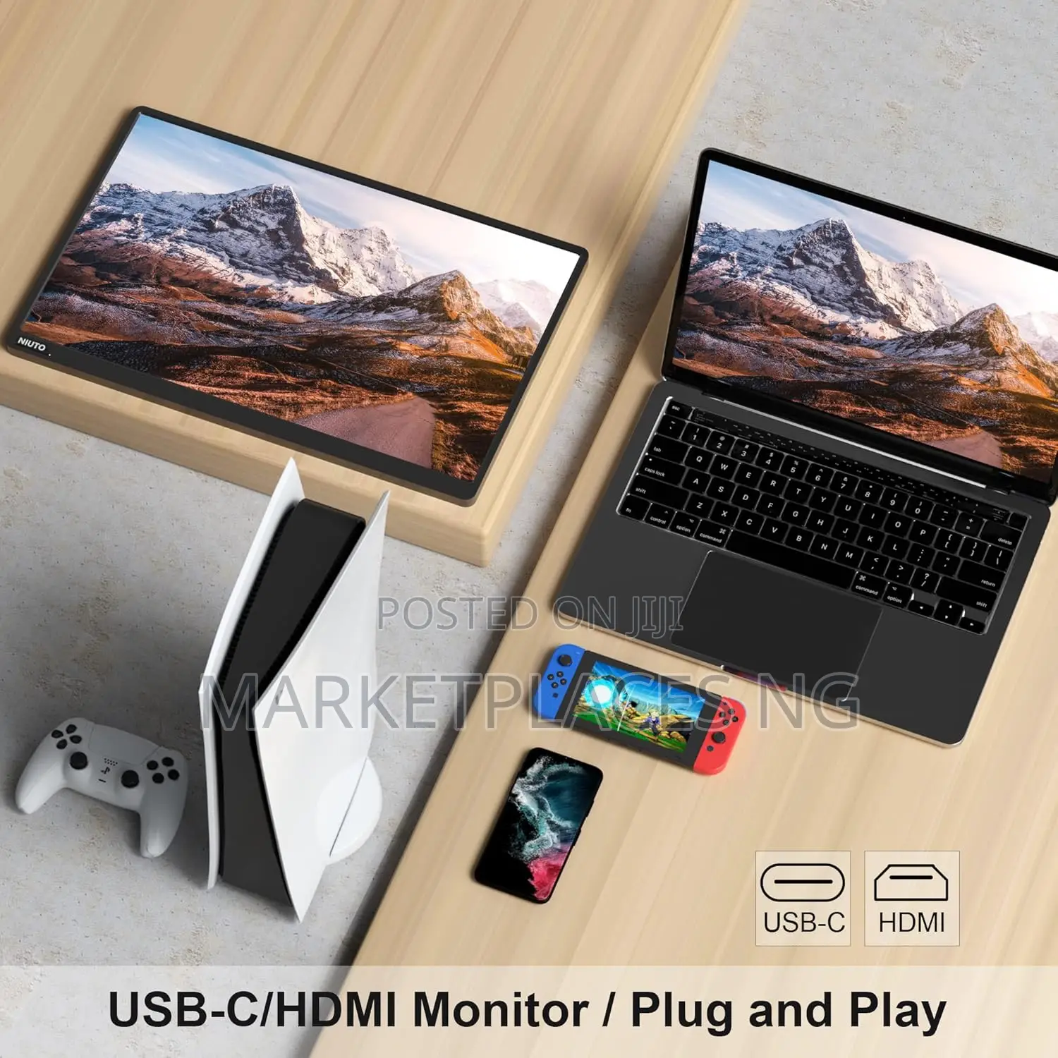 15.6” Portable Fhd Monitor – Hdmi Usb-c For Work Play