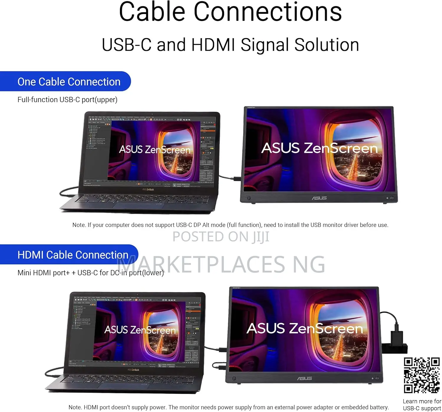 Asus Zenscreen Touch 16” Portable Usb-C Monitor – Full Hd