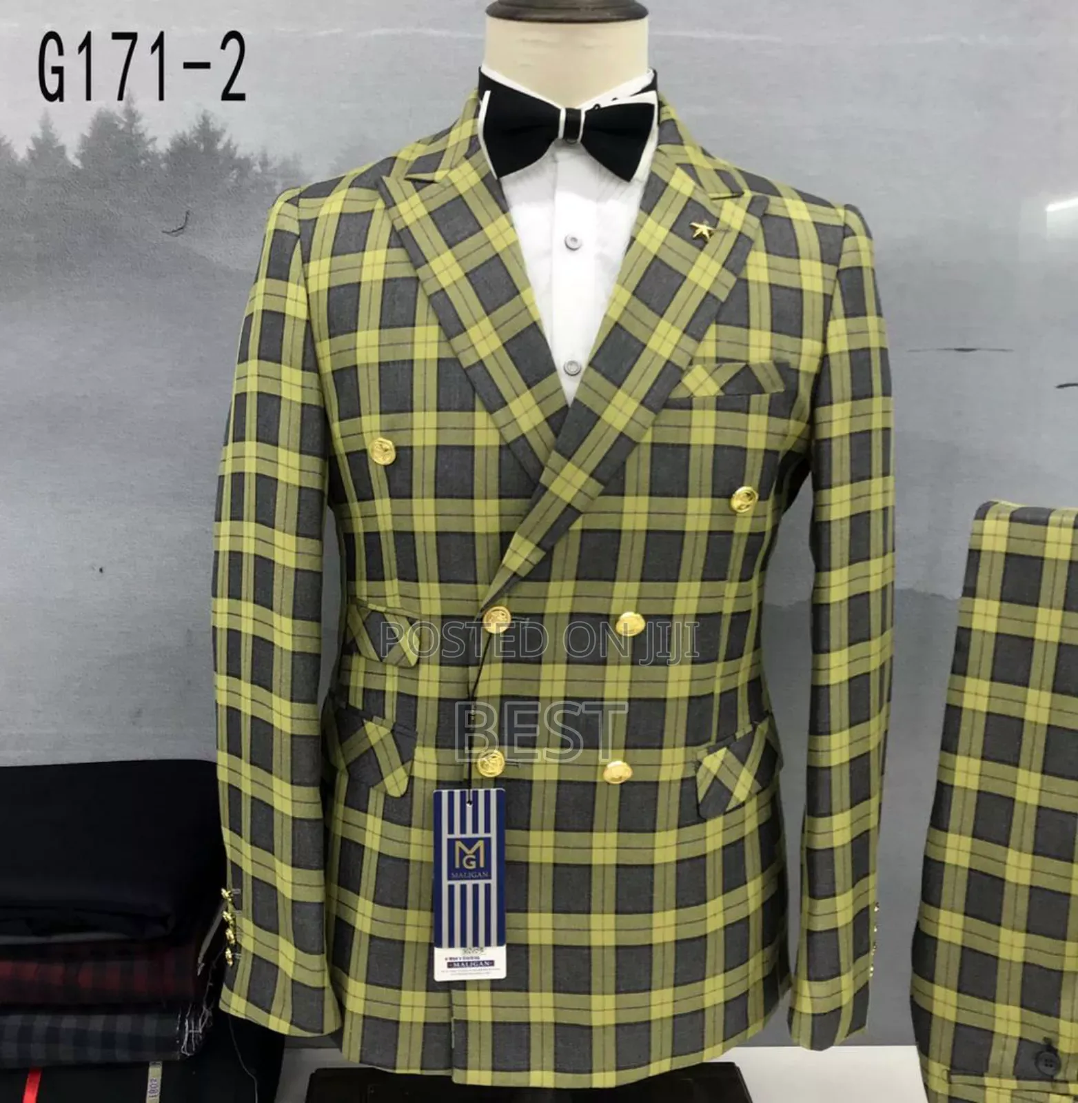 Checked Double Breatesd Quality Turkish Suit
