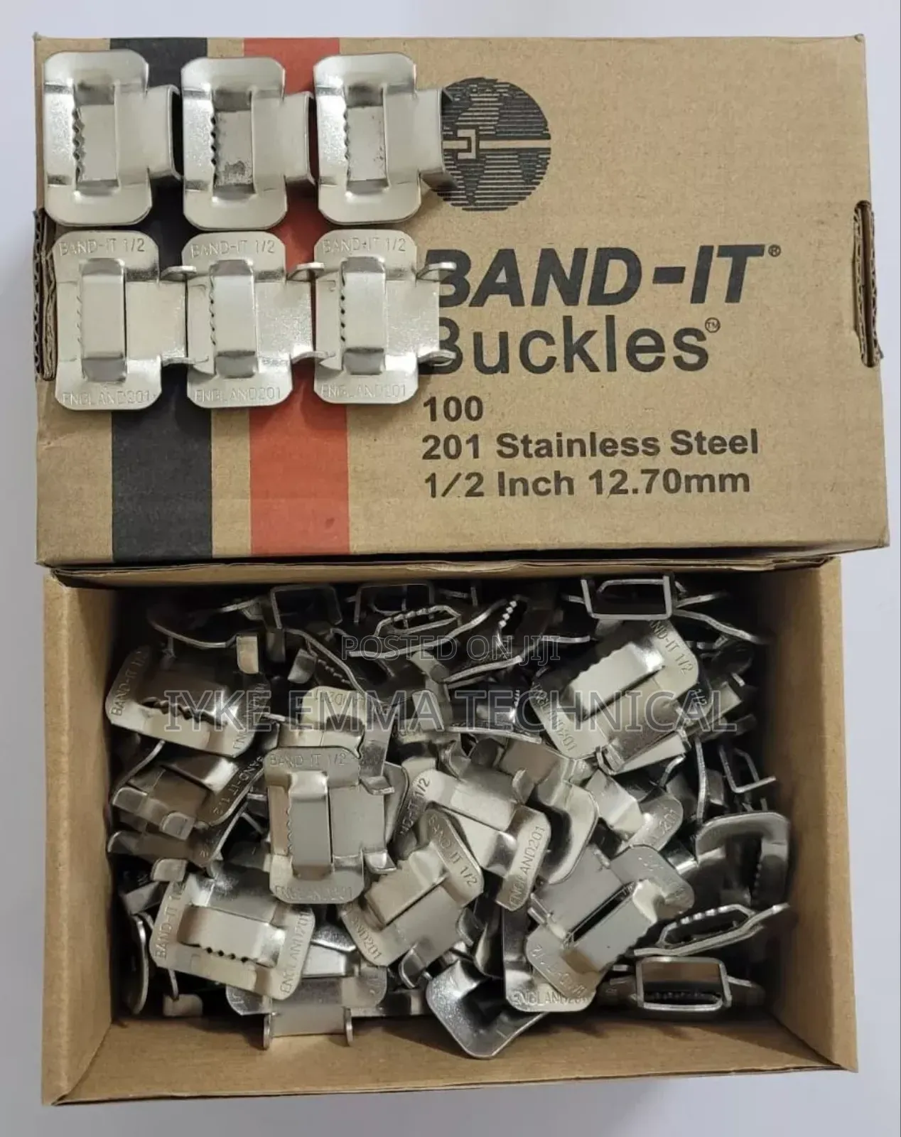 Banding Buckle, Stainless Steel 12.7mm 100pcs PKT